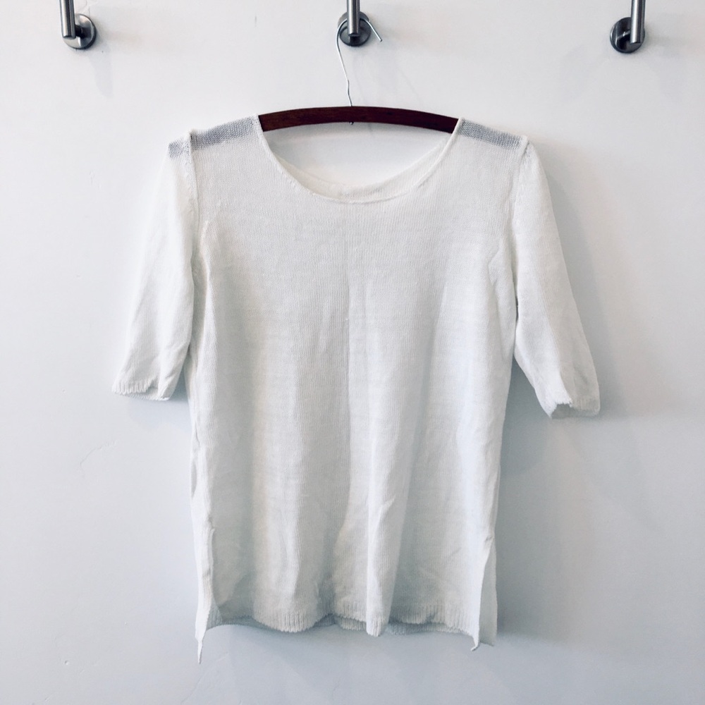 Mango White Women's Knit Top